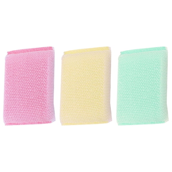 XSCPXTT 3Pc Nylon Mesh Cleaning Sponge, High Density Non Scratch Scrub Pads, Reusable Absorbent Kitchen Scourer for Dish Pot Pan Fruit Vegetable Bathroom Furniture Stain Limescale Cleaning