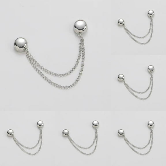 XSCPXTT 8Pcs Multifunctional Magnetic Shirt Clips - Smooth Compact Clothing Clips for Cuffs, Neckline, Trouser, T-Shirt, Work & Daily Use Silver