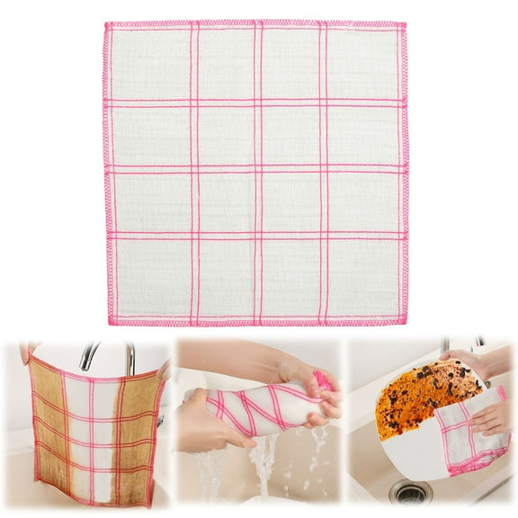 XSCPXTT Absorbent Cotton Dish Towels Non-Stick Kitchen Cleaning Cloths for Wiping Dishes and Household Pack