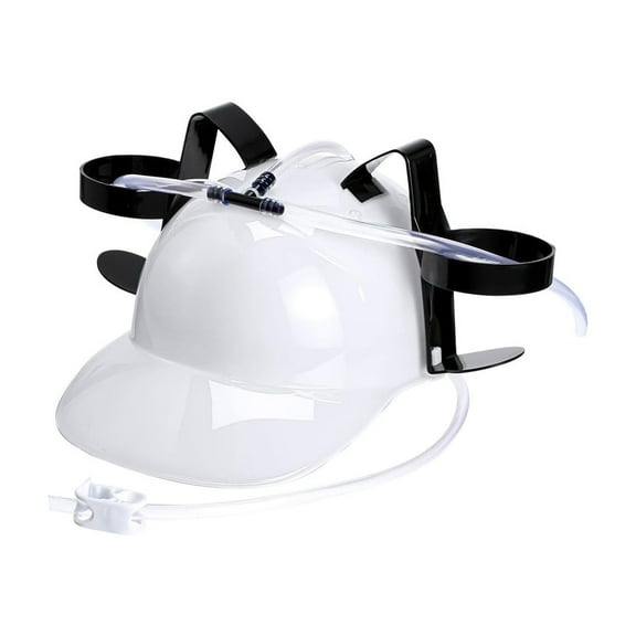 XSCPXTT Beer Hat,Funny Hat for Drinking Soda,Beer Helmet,Drinking Accessories Gifts White