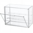 thumbnail image 1 of XSCPXTT Clear Acrylic Display Case 3 Tier Large Display Shelf , Stackable Showcase with Magnetic Door for Action Figures White, 1 of 2