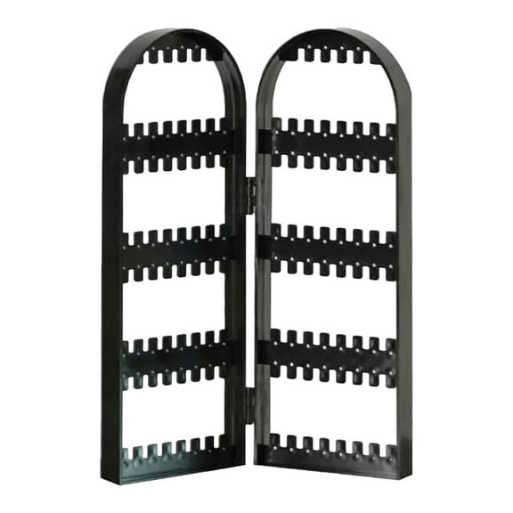 XSCPXTT Foldable Earring Display Stand in Black – Jewelry Organizer & Storage Rack, Perfect for Studs, Hoops & Dangles, Space-Saving Foldable Design, Suitable for Home Dressers