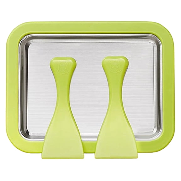 XSCPXTT Home Rolled Ice Maker Kit,Rolled Ice Tray Instant Ice Maker with 4 Scrapers DIY Homemade Ice Tray Yogurt Sorbet