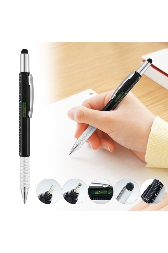 Multitool Pen Gifts for Men, 1-Pc 6 in 1 Multitool Pen Set, Tech Cool Gadgets Stocking Stuffer Holiday Gifts for Dad, Husband, Grandpa