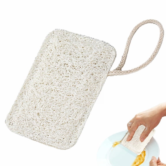 XSCPXTT Natural Loofah Sponge Exfoliating Body Scrubber, Shower Scrub, Remove Dead Skin, Durable, Beige White