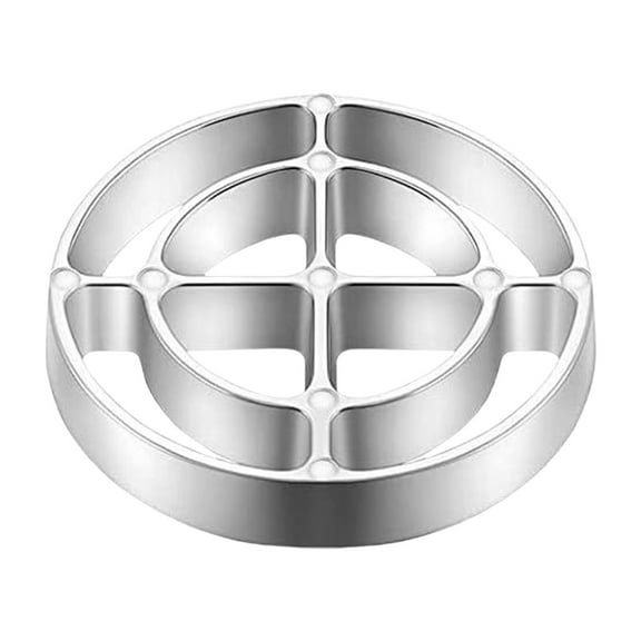 XSCPXTT Openwork Round Frying Mold,Head Star Flower Circle,Mold with Handle,Non-Stick Aluminum Frying Spoon,Multi-Purpose Kitchen Cooking Tool,Heat-Resistant Frying Utensil,Perfect for Home Kitchens