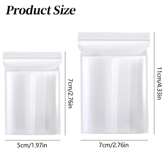 XSCPXTT Resealable Clear Zipper Zipping Bags Pack of 99,Clear