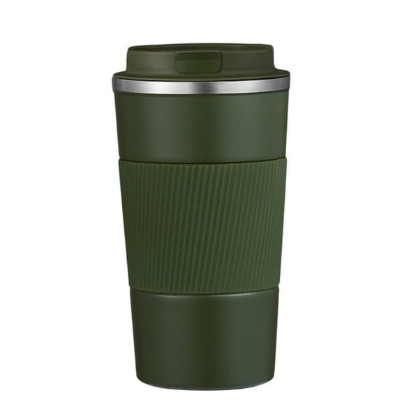 XSCPXTT Travel Coffee Cups Insulated Mug Thermal Tumbler to Go with Lid Leak Proof Reusable Stainless Steel Coffee Mug Spill Proof for Hot and Iced Cold Drinks Army Green