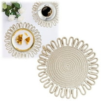 XSCPXTT Trivets for Hot Dishes Cotton Trivets for Hot Pots and Pans, Heat Resistant Hot Pads for Kichen Unique Petal-Shaped Table Decorations Beige