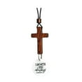thumbnail image 1 of XSHBTOP Daily Bible Verse Rearview Mirror Cross Ornament – Daily Scripture Car Charm Hanging Cross For Car With "I Am With You Always" Medallion(White), 1 of 7