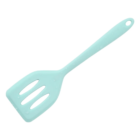 XSHBTOP Small Silicone Turner High Heat Resistant Slotted Spatula For Fish,Eggs,Pancakes And More(B)