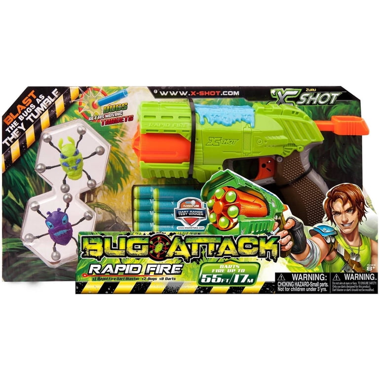 【ARS10+】ファイヤー シールダス XSHOT Bug Attack - Rapid Fire Blaster with Target Bugs, For Ages 8
