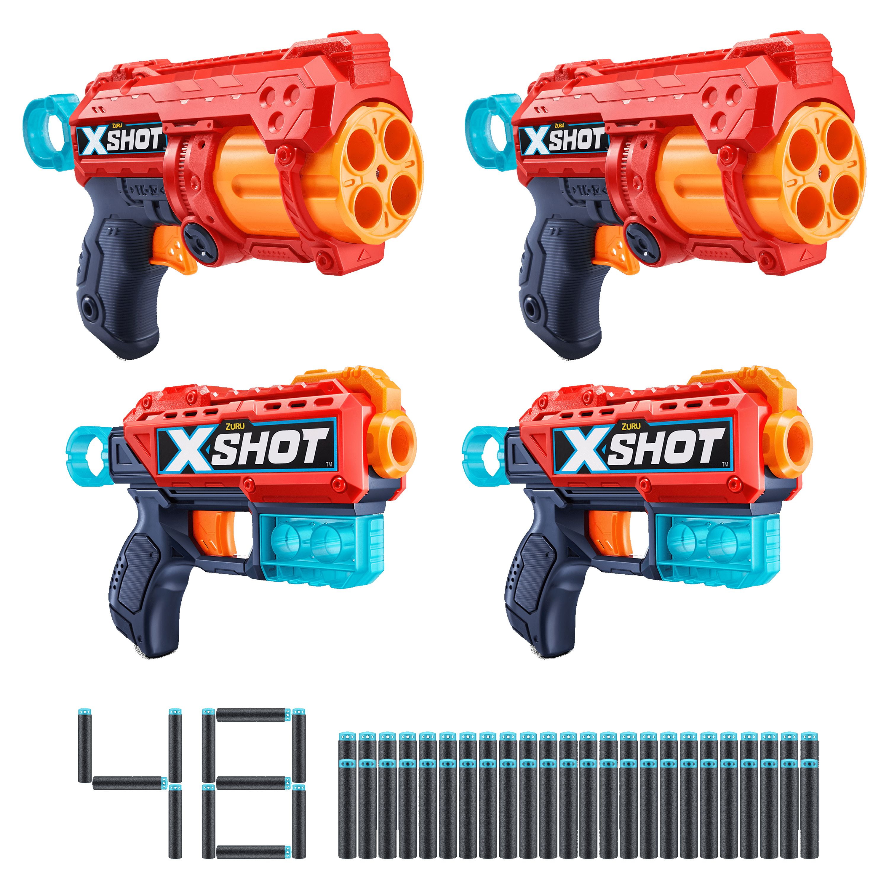 XSHOT Excel Double Kickback Double Reflex 6 Dart Blaster Combo