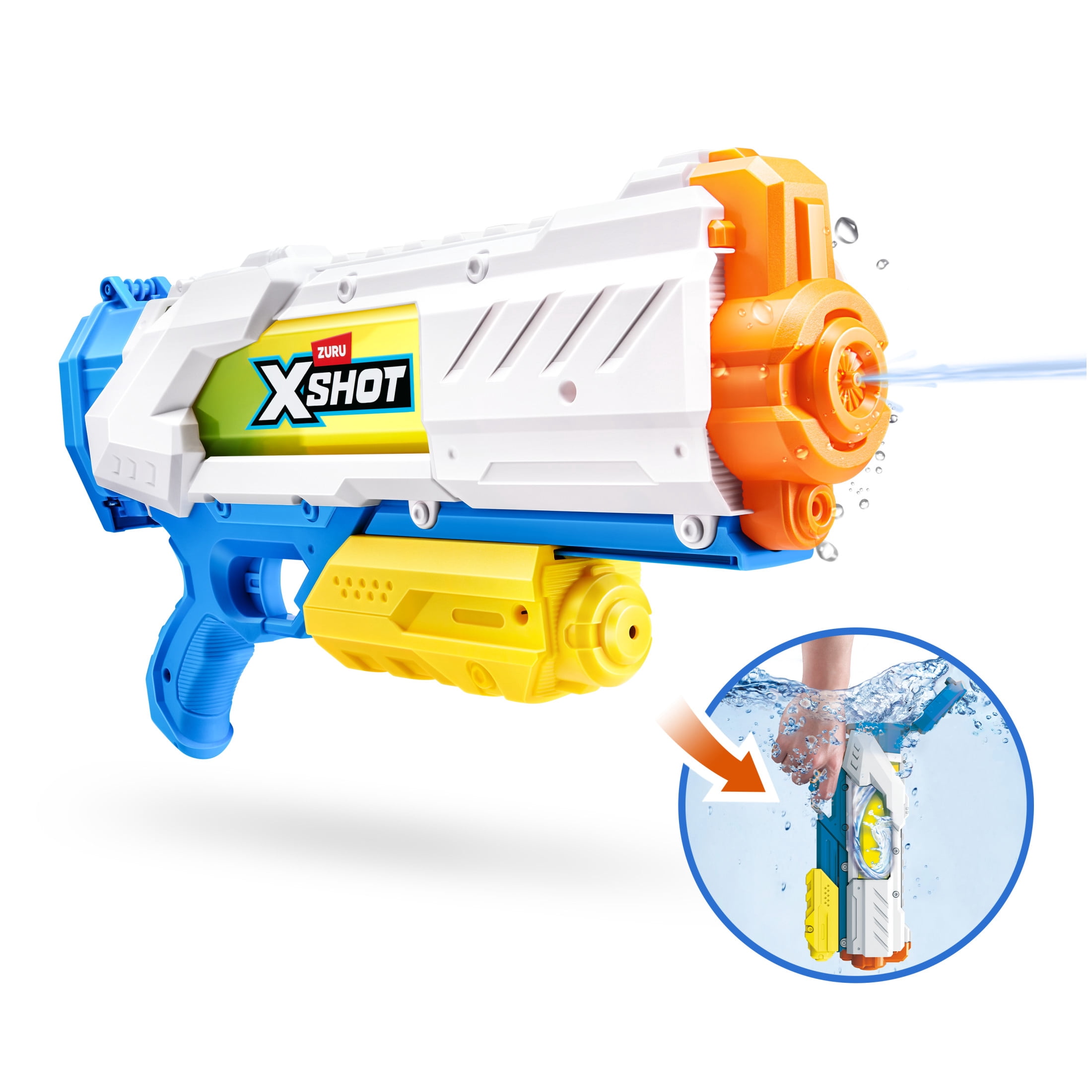 XSHOT Water FastFill 700ml 34ft Water Blaster by ZURU, wi