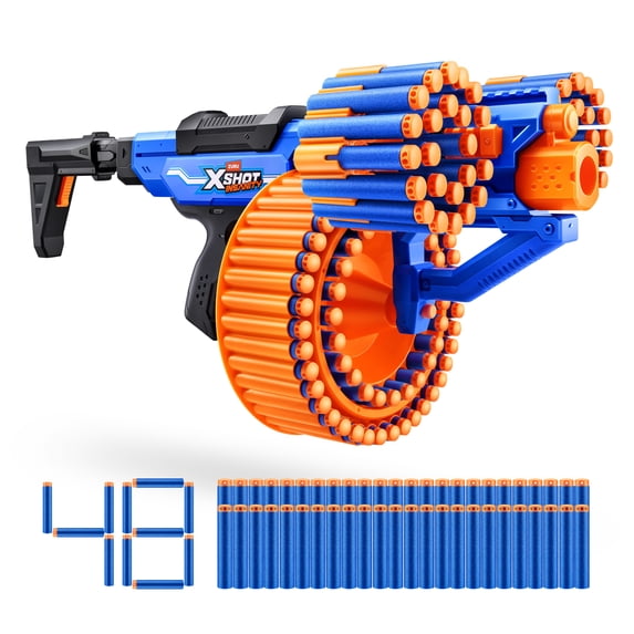 XSHOT Insanity Blitz Hammer by ZURU Outdoor Blaster with 48 Air Pocket Darts for Ages 8+