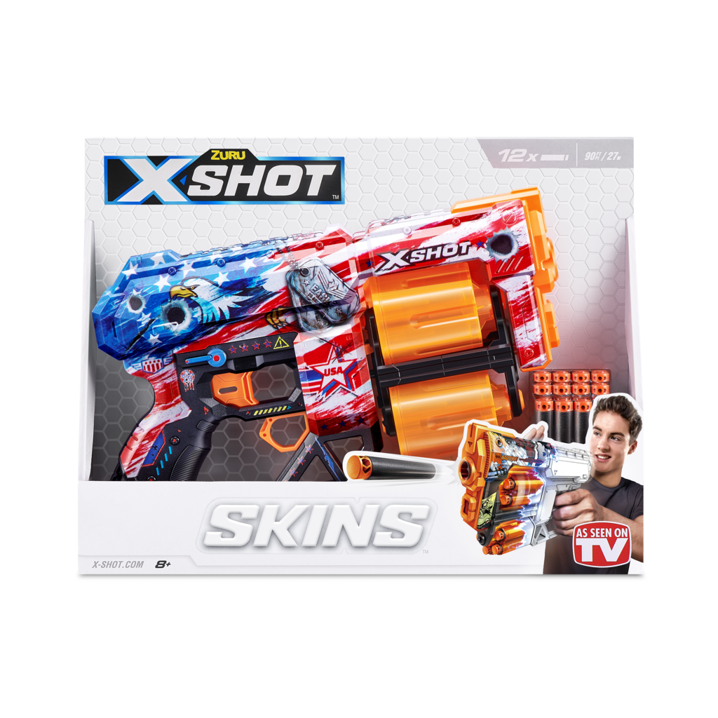 XSHOT Skins Dread Dart Blaster (12 Darts) by ZURU, For Ages 8+