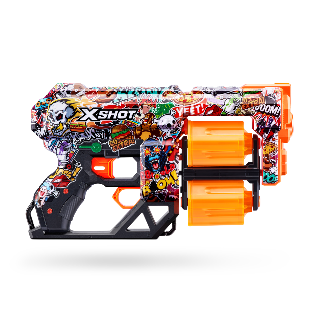 XSHOT Skins Dread Dart Blaster - Sketch (12 Darts) by ZURU, For