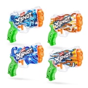 XSHOT Water Fast-Fill Skins Nano Water Blaster 4-pack by ZURU for Ages 5+