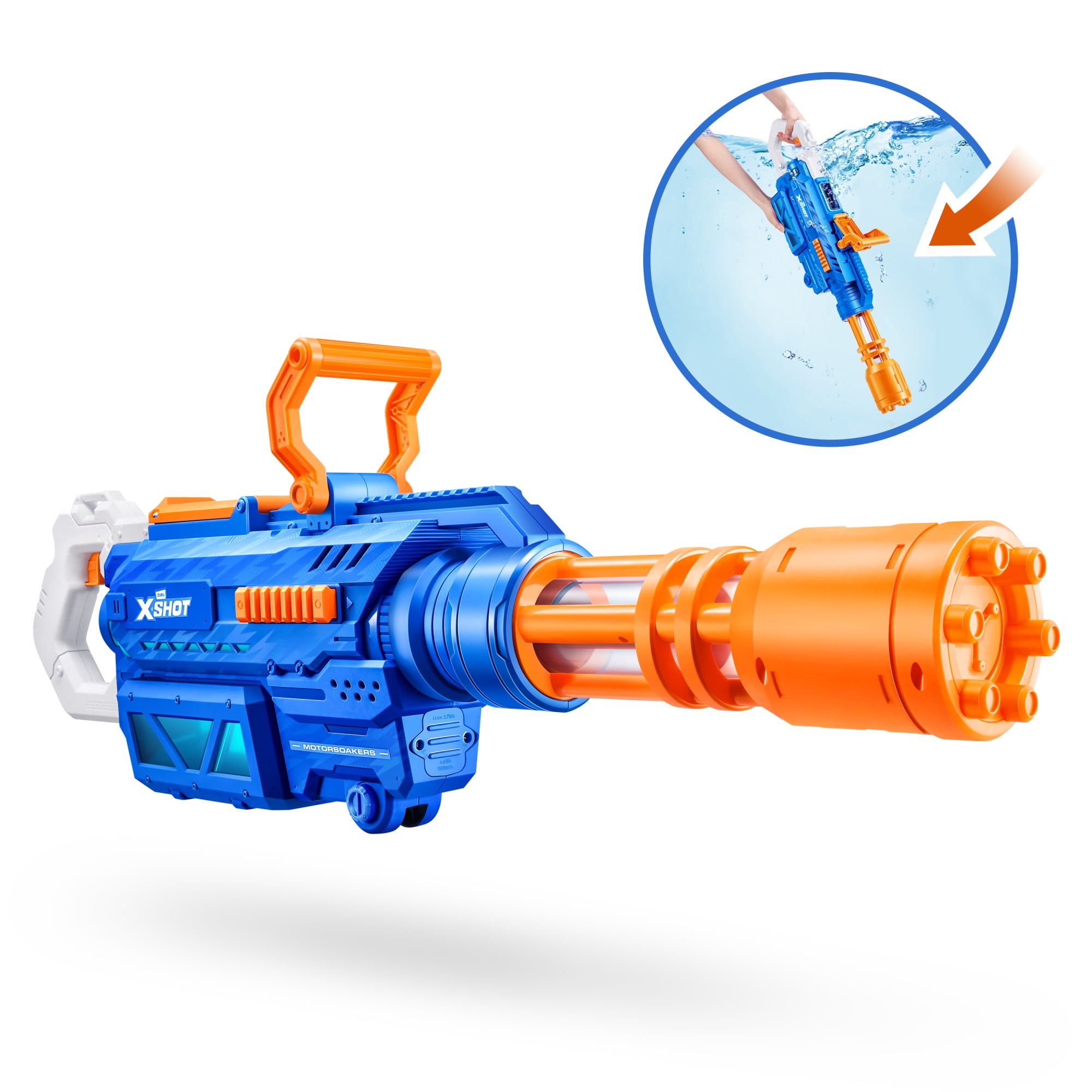 XSHOT Water Gatling Motor Soaker (Fast Fill) Motorized Outdoor Water Blaster by ZURU for Ages 8+
