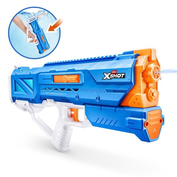 XSHOT Water Hydra Pulse Motor Soaker (Fast Fill) Motorized Outdoor Water Blaster by ZURU for Ages 8+