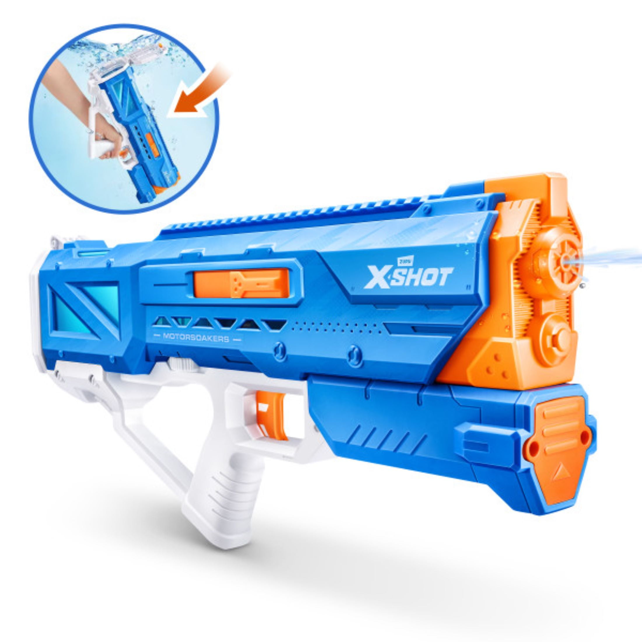 XSHOT Water Hydra Pulse Motor Soaker (Fast Fill) Motorized Outdoor Water Blaster by ZURU for Ages 8+