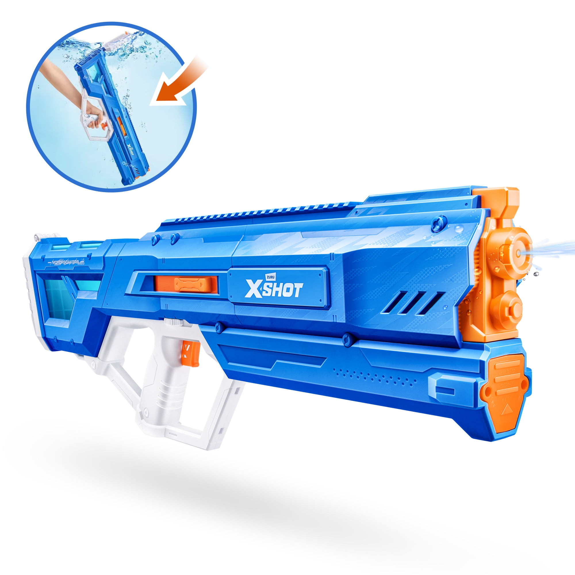 XSHOT Water Mega Pulse Motor Soaker (Fast Fill) Motorized Outdoor Water Blaster by ZURU for Ages 8+