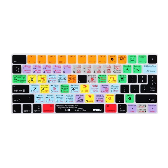 XSKN Ableton Live Shortcuts Keyboard Cover for 2015-2020 Released Magic Keyboard A1644 MLA22LL/A MLA22B/A Silicone Protector Skin iMac keyboard Accessories US&EU Version