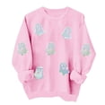 thumbnail image 1 of XSMGTUI Halloween Women's Crew Neck Sweatshirt Long Sleeve Loose Fit Fall Ghost Fall Pumpkin Fashion Tendy Casual Cute Vintage Graphic Soft Comfortable, 1 of 6