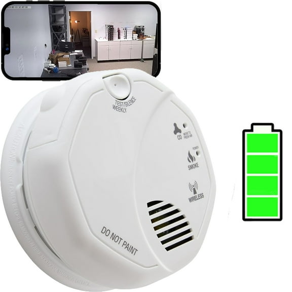 XSMOKE-3120 2K HD 60 Day Battery Powered WiFi Smoke & Fire Alarm Camera (No Audio/ Video Only / 60 Day Battery)