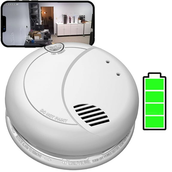XSMOKE-7010 2K HD 60 Day Battery Powered WiFi Smoke & Fire Alarm Camera (No Audio/ Video Only / 60 Day Battery)