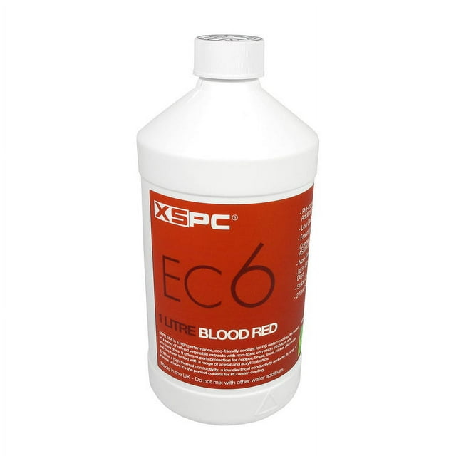 XSPC EC6 High Performance Premix PC Coolant, Translucent, 1000 mL, Blood Red