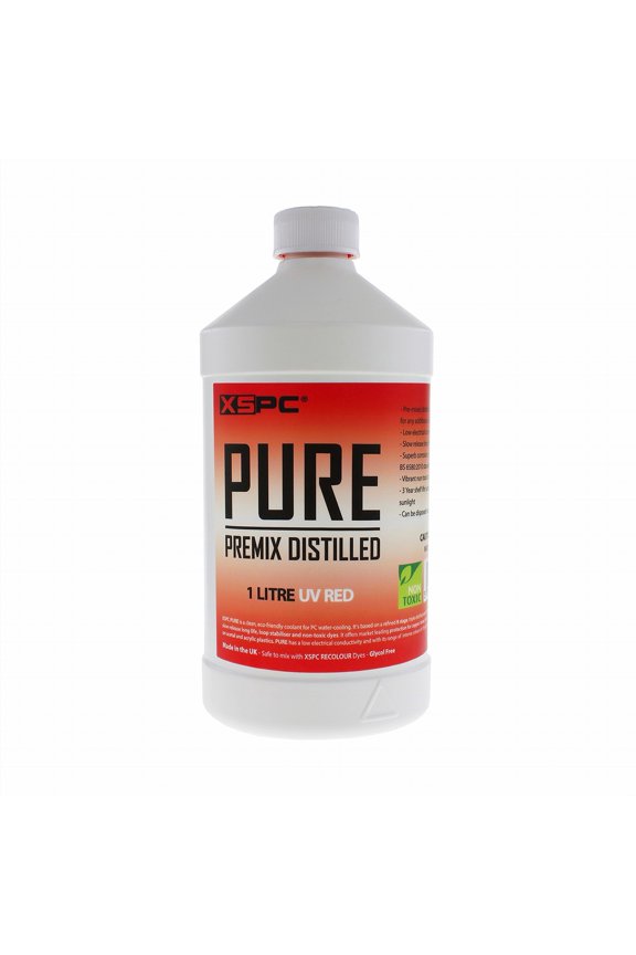 Pure Premix Distilled PC Coolant, 1 Liter, UV Red