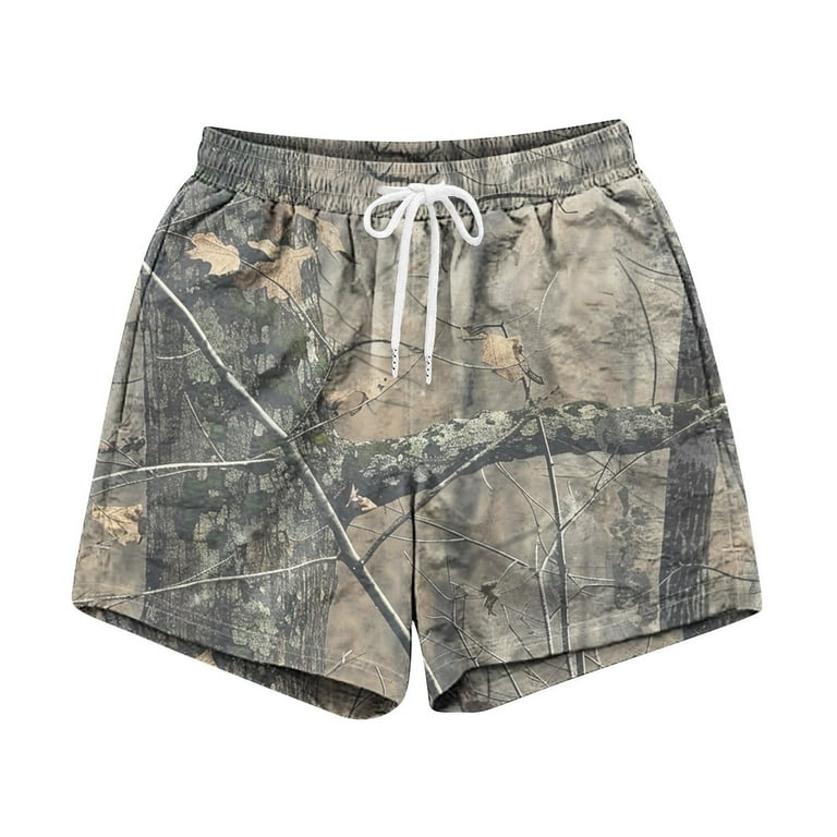 XSSFCC Camouflage Shorts Dressy Hunting Tree Camo Sweat Shorts