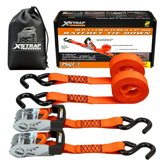 XSTRAP 4PK - 1-1/16 in x 10 ft Tie Down Kit with Storage bag
