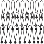 XSTRAP STANDARD 28 Pieces 9-Inch Ball Bungee Cords with Elastic String for Canopy, Tarp, Straps, Tent and Wires, Black