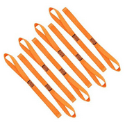 XSTRAP STANDARD Soft Loop Tie-Down Straps 8PK 1-1/16 x 18 inches - 3600LB Breaking Strength, Loops for Securing Trailering of Bikes, ATV, UTV, Motorcycles, Scooters, Dirt Bikes, Lawn Equipment, Orange