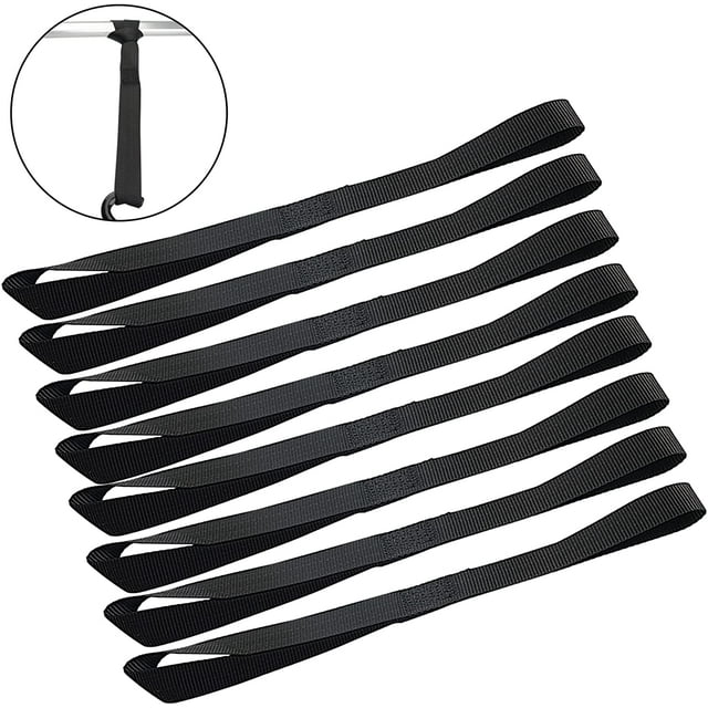 XSTRAP Standard Black Soft Loop TieDown Straps 8PK 11/16 x 18 inches
