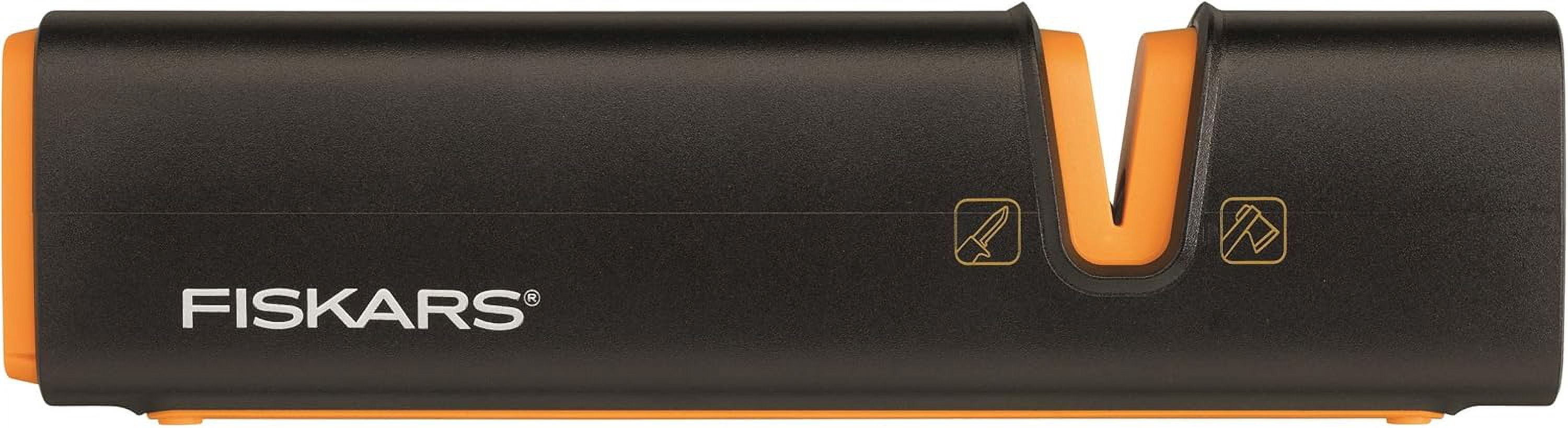 XSharp Axe and Knife Sharpener, Ceramic sharpening stone/Fiberglass reinforced plastic case, Black/Orange, 1000601