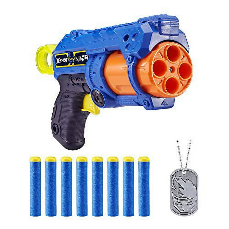 XShot Ninja No Rez Foam Dart Blaster (8 Darts, 1 Dog-Tag) Limited