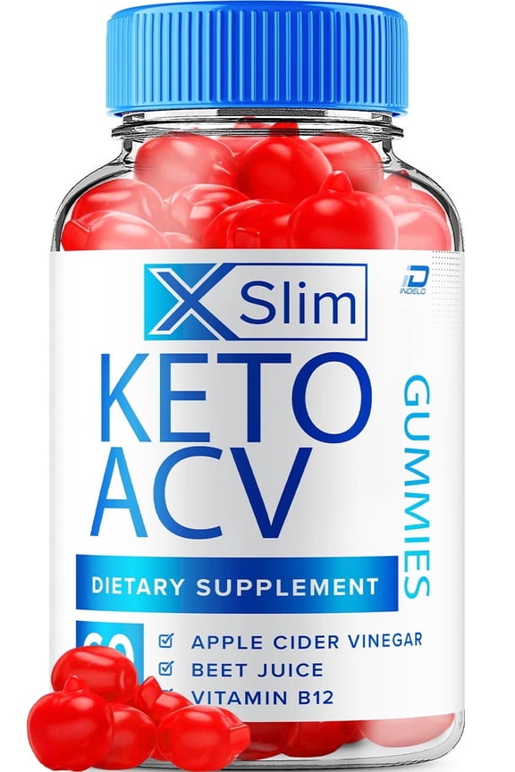 XSlim Gummies - XSlim Apple Cider Vinegar Gummy Supplement for Energy - XSlim Keto Gummies Dietary Supplement (60 Gummies)