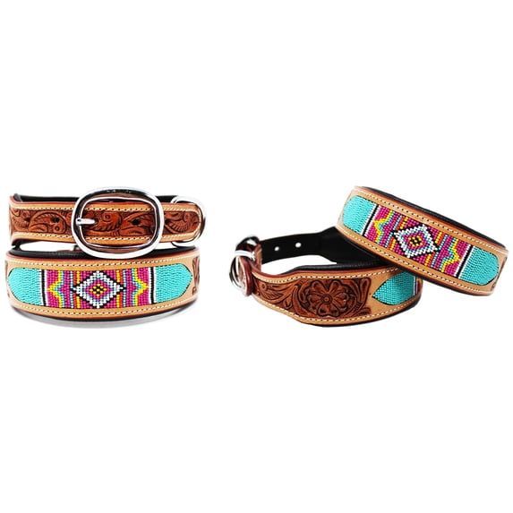 XSmall 9''- 13'' Dog Puppy Collar Cow Leather Adjustable Padded Canine 6036TL