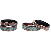 XSmall 9- 13 Dog Puppy Collar Cow Leather Adjustable Padded Canine 6087