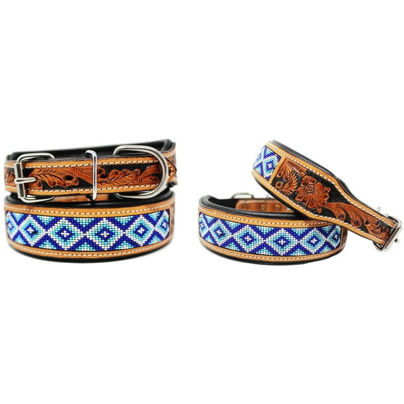 XSmall 9''- 13'' Dog Puppy Collar Genuine Cow Leather Padded Canine  60148