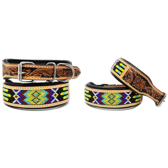 XSmall 9''- 13'' Dog Puppy Collar Genuine Cow Leather Padded Canine 6095