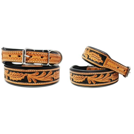XSmall 9''- 13'' Dog Puppy Collar Genuine Cow Leather Padded Canine 6096