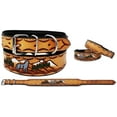 thumbnail image 1 of XSmall 9''- 13'' Padded Leather Dog Collar Heavy Duty Floral Tooled 60FK28, 1 of 3