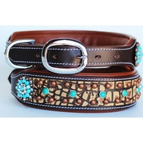 XSmall 9''- 13'' Rhinestone Dog Puppy Collar Crystal Cow Leather  6028CO72