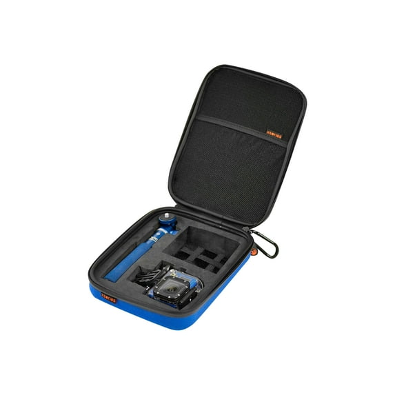 XSories Capxule Small - Case for camcorder - polyester, flannelette, ethylene vinyl acetate (EVA) - blue - for GoPro HERO3; HERO3+; HERO4