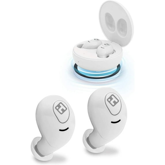 XT-59 Water-Resistant Wireless Bluetooth Earbuds with Round Charging Case (BE-200)