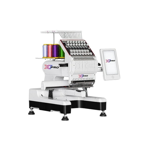 XT PRO 1501C Compact Embroidery Sewing Machines with Embroidery Hoops, Hat Sewing Hoops, Embroidery Thread, 3 Pieces